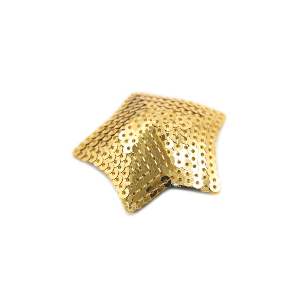 Paire de cache tétons adhésifs étoile pailletée sequin doré 